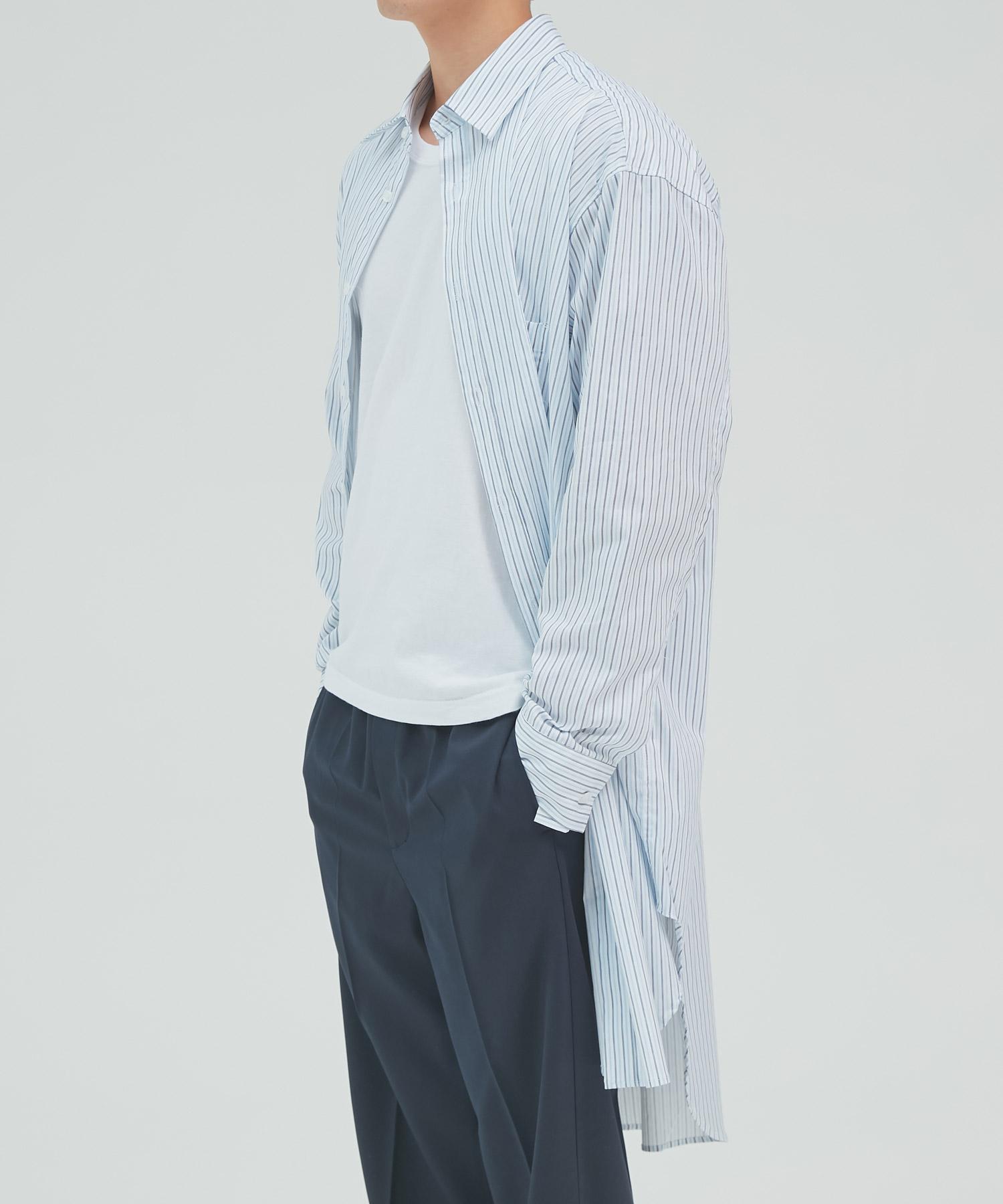 Gachi Oversized Striped Long Shirt Striped/Oversized Long Shirt Striped F