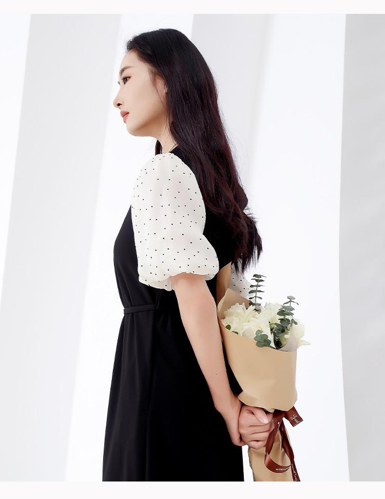 Summer Slimming A-line Dress Temperament Commuting Mid Length Skirt