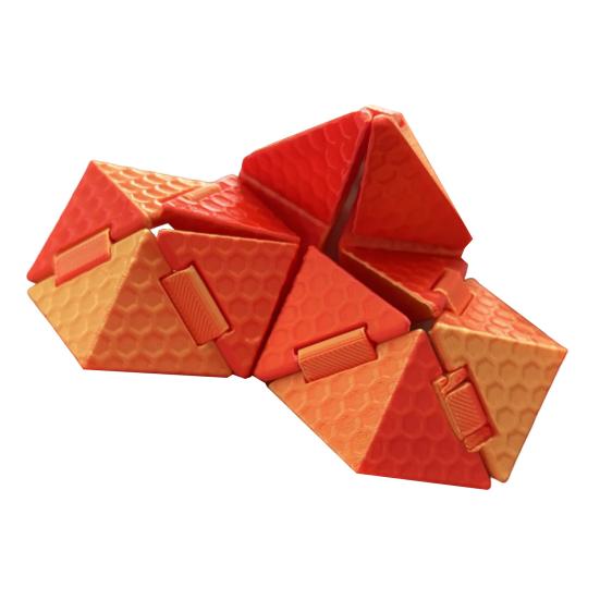 3D Printed Stress Relief Cube Toy Brain Teaser Deformable Puzzle Cube Desk Toy Teens Adults Calming Decompression Flipping Sensory Toy