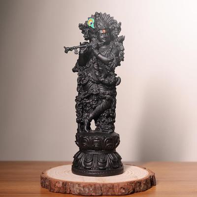 Murti de Krishna de Gran Tamaño | Figura Decorativa de Gran Tamaño del Señor Krishna para Sala de Pooja, Oficina y para Regalar | Tamaño 9 Pulg