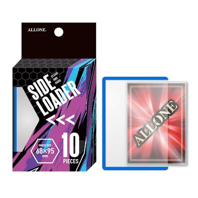 Allone Side Loader 10 sztuk Niebieski 70 x 100mm Koszulka na karty chroni i przechowuje przed zarysowaniami i brudem Może być również używana do handlu pocztowego i na pchlim targu