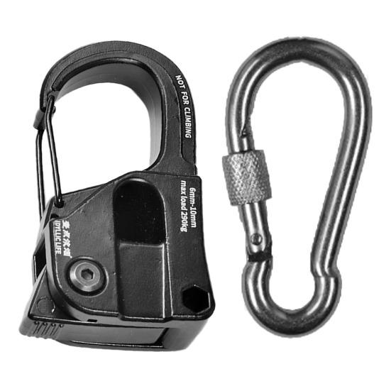 Tendicorda Regolatore Autobloccante Antiruggine Leggero Portatile Forte Portata Ergonomico Fibbia a Sgancio Rapido Regolatore per Cavo