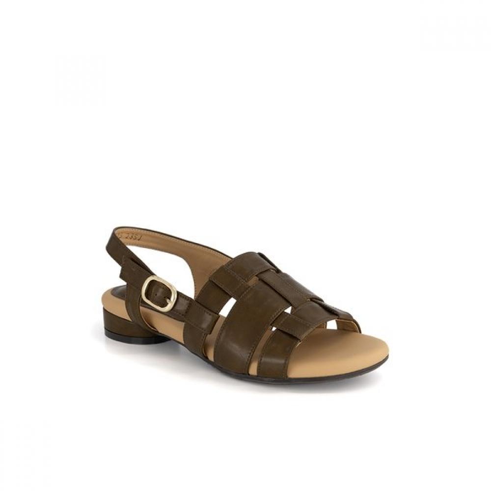 Daks Women 3cm Semi Casual Leather Sandals Dld505ka63 250Khaki KA63 17880₽