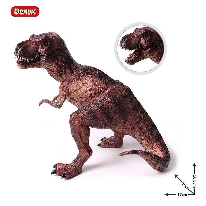 Static Tyrannosaurus Rex Dinosaur Model - Squatting Pose Plastic Toy Ornament