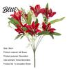 Simulation Flower 1Pc Artificial Lilies Realistic No Withering Non-fading Single Branch Multi-fork Artistic