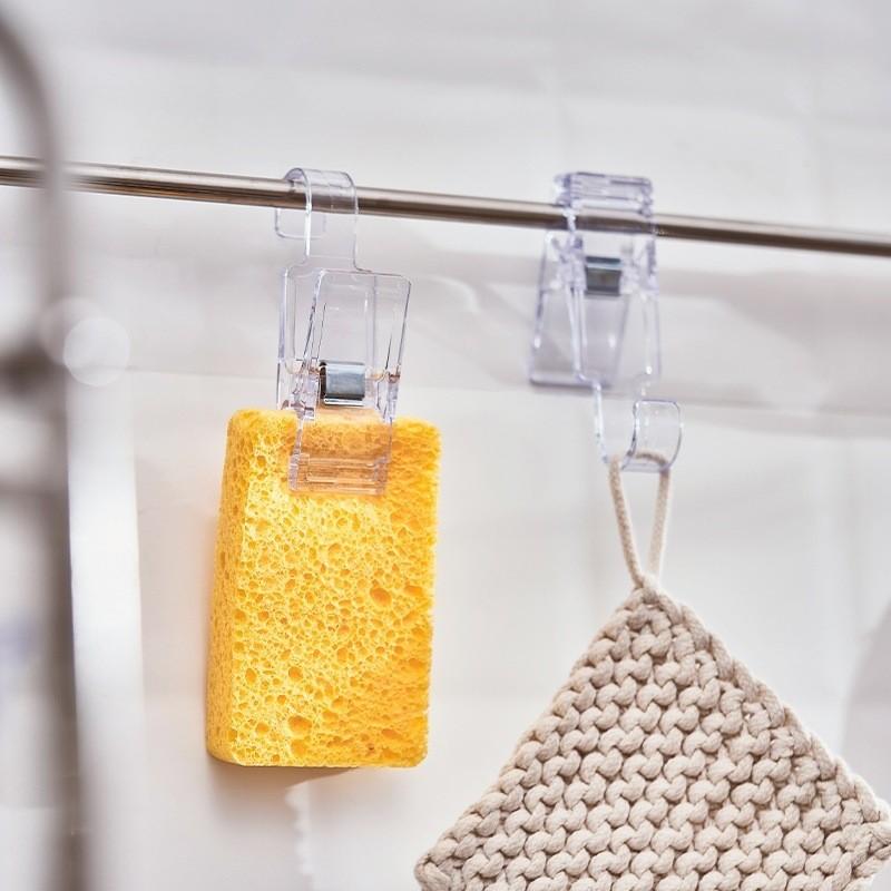Plastic Transparent Clips Hooks For Clothing Towel Kitchen Bedroom Tool Storage