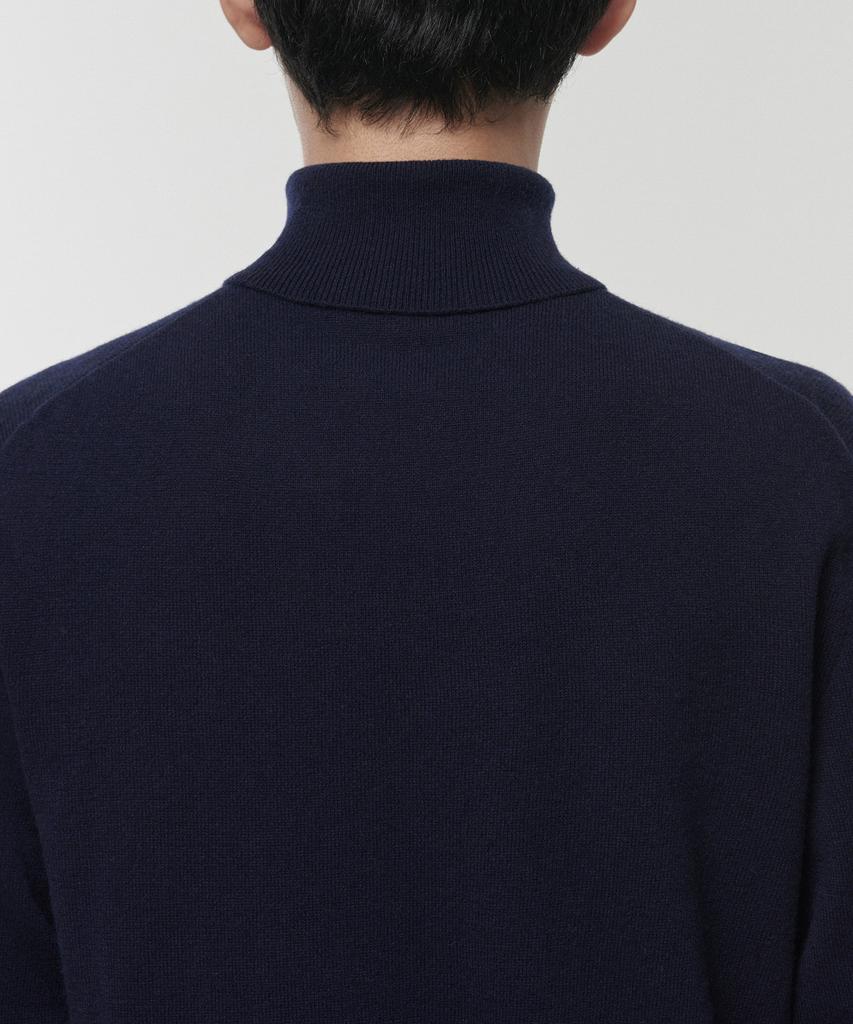MUSINSA STANDARD [Premium] 100% Cashmere Turtleneck Knit [Navy]