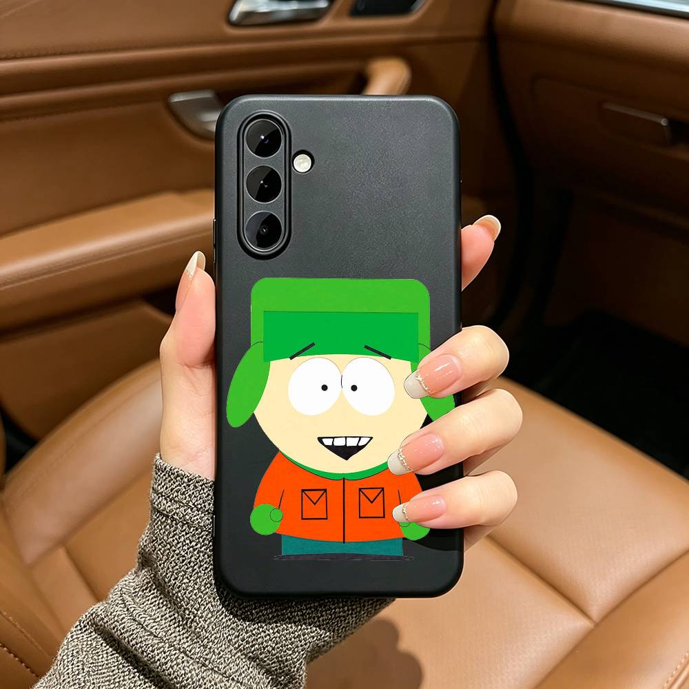 Classic S-South P-Park-SP Black Soft Silicone Phone Case for Samsung Galaxy A73, A71, A72, A70, A53, A52, A51