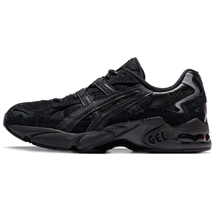 Asics Gel-Kayano 5 Round Toe Fabric Synthetic Leather Durable Breathable Low-Top Casual Running Shoes Women Sneaker Black 1202A077-001