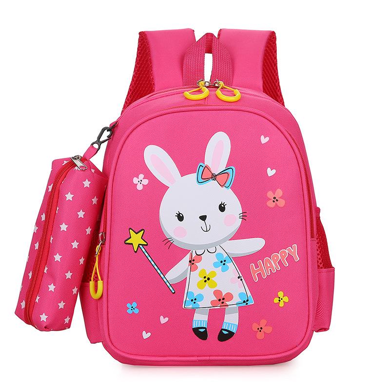 Kids' Cartoon Print Lightweight Backpack with Spine Protection - Ideal for Kindergarten To Elementary School