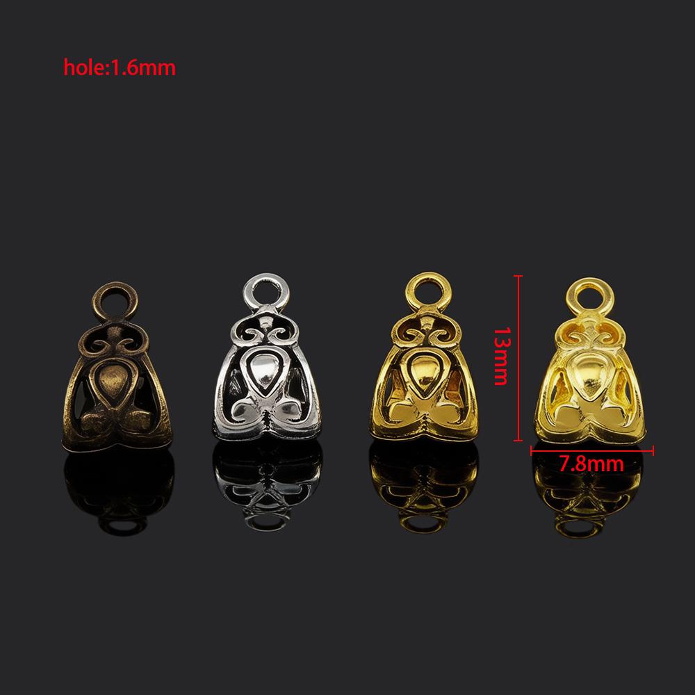 Retro Antik Bronze Hüftperlen DIY Großes Loch Metallverbinder Dreieckige Perlen Passend für Charm-Armbänder Halsketten Anhänger Schmuckherstellung