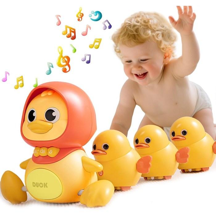 JUYEE Duck Family Toy Set (Yellow, 4 Pieces)