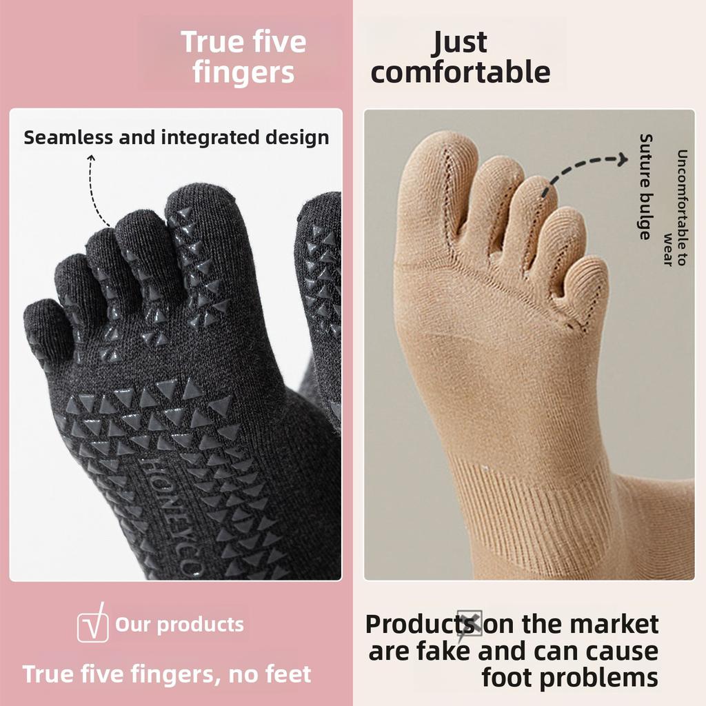 Five-finger Yoga Socks - Children's Sports Anti-odor Sweat-absorbing Fitness Exercise Sportswear - Indoor Pilates Split-toe Socks - Long Tights