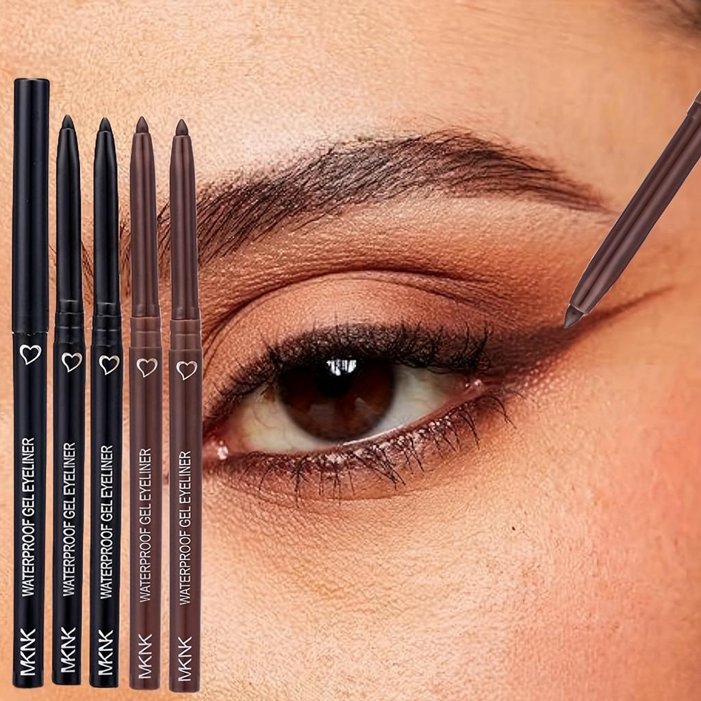 Matite Eyeliner Gel Impermeabili a Scorrimento Fluido - Lunga Tenuta, Resistenti alle Macchie per un Look Impeccabile Tutto il Giorno