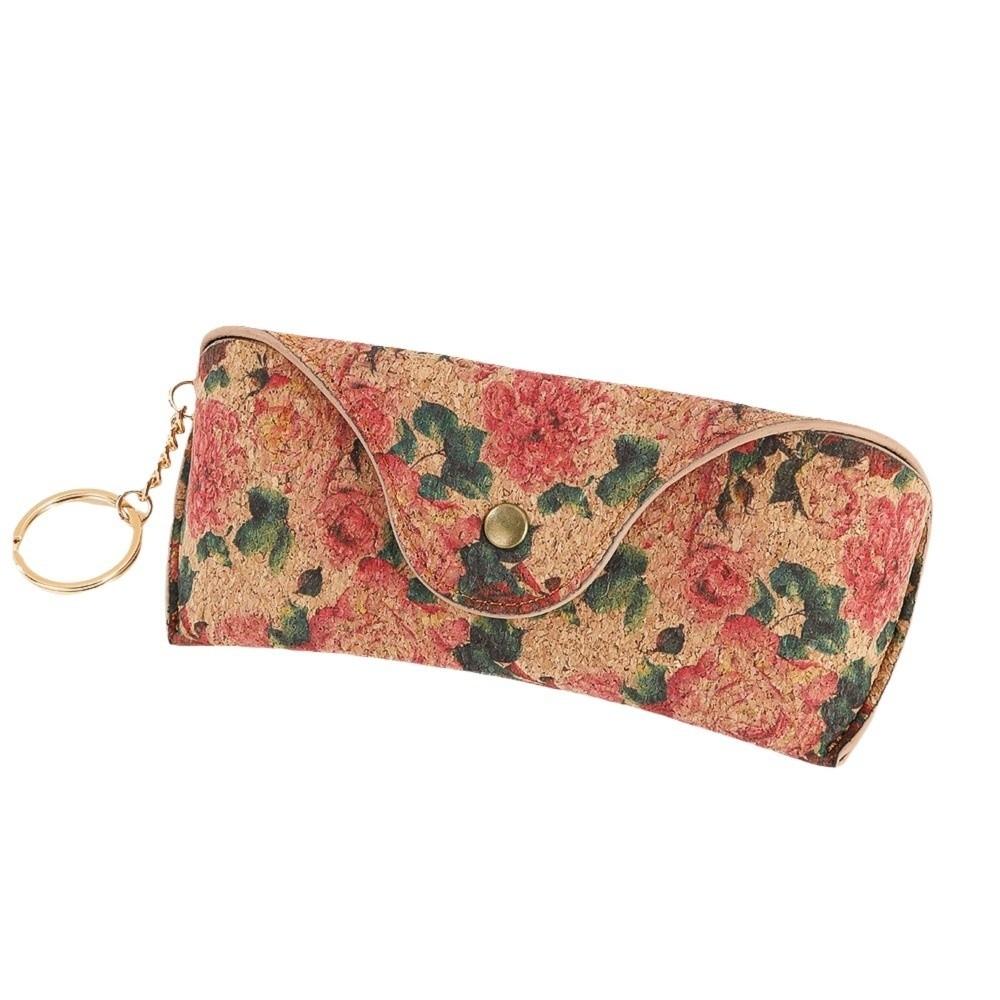 Fashion Retro Print Eyeglasses Box Lightweight Pressure-Resistant Keychain Sunglasses Case Buckle Glasses Case Men
