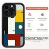 Black Five-Color Block Stepped Groove Phone Case for iPhone 15/16/17 Pro Max