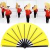 Chinese Folding Fan Solid Colour Comfortable Grip Smooth Opening Closing Tai Chi Fan Elegant Classical Dance Accessory