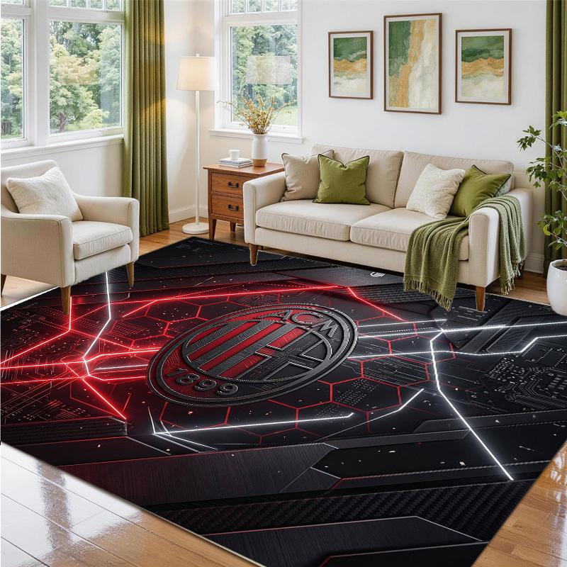 AC Milan Design Crystal Velvet Rug Soft Decorative Mat for Bedroom Entrance