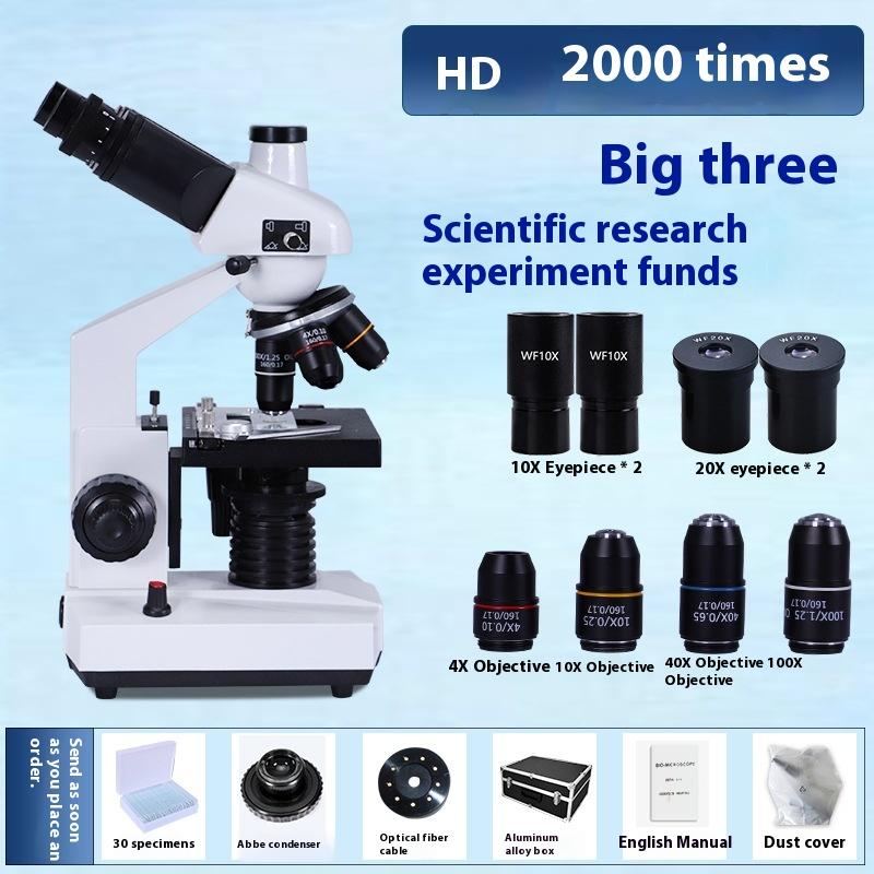 Binocular Electron Microscope Laboratory Research Microscope Maintenance Beauty Electronic Magnifying Glass