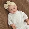 Lifelike 46 Cm Reborn Baby Girl Doll Meadow Whole Body Silicone Simulation Doll Can Bath Handmade 3D Painted Skin Newborn Dolls for Kids Holiday Gifts