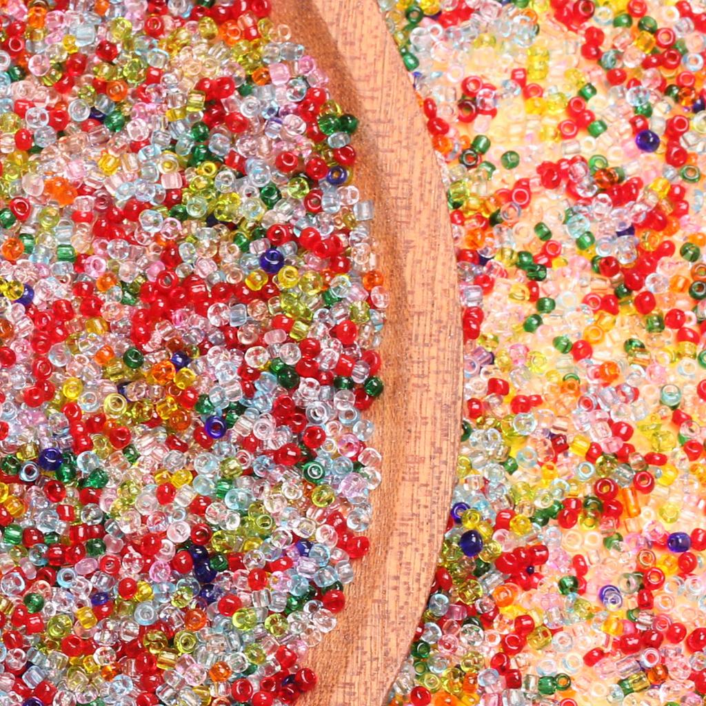 450 גרם/שקית תכשיטים לייצור חרוזים רופפים עשה זאת בעצמך עבור עגול 2 מ"מ שקוף סיטונאי תליון שרשרת צמיד