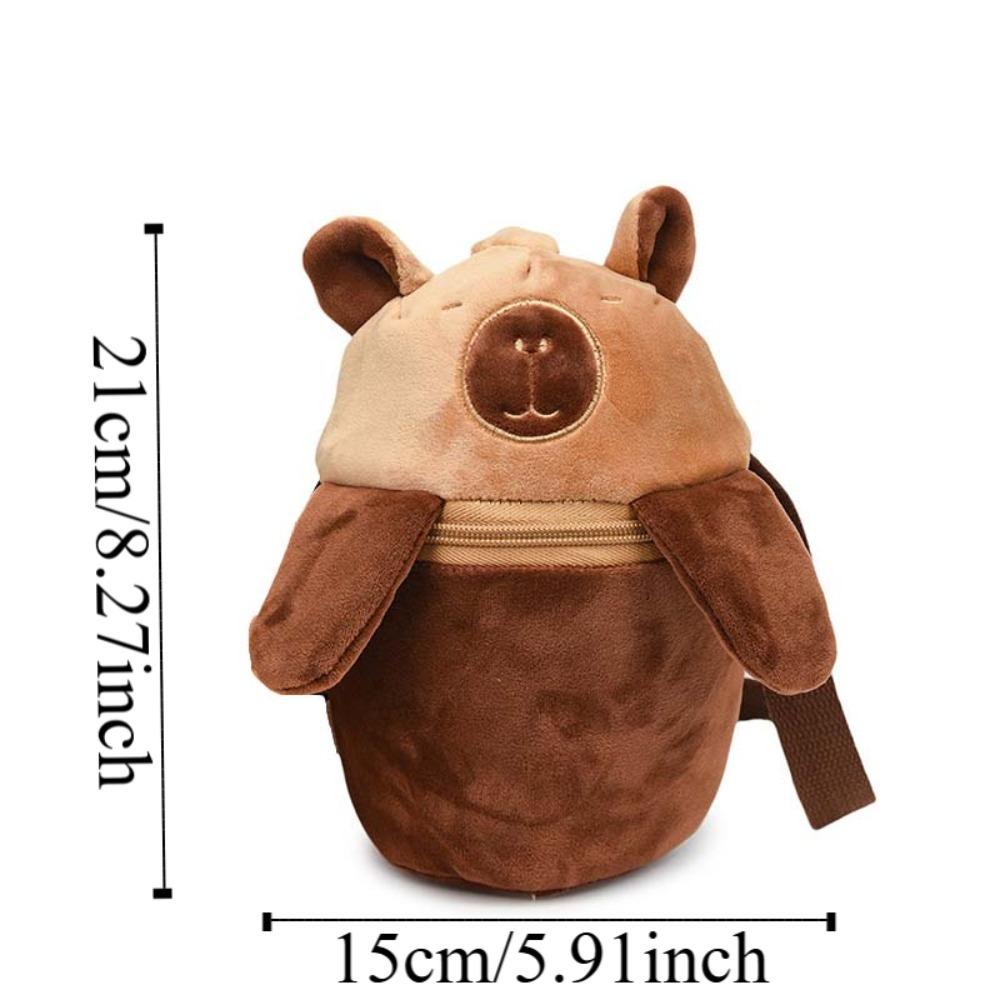 PP Cotton Panda Shoulder Bag Plush Doll Cartoon Animal Pouch Cute Capybara Crossbody Bag  Friends