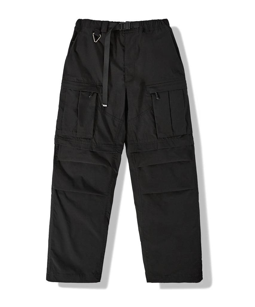 Peullukeu Aqe Convertible Hiking Cargo Pants Black Fpt353