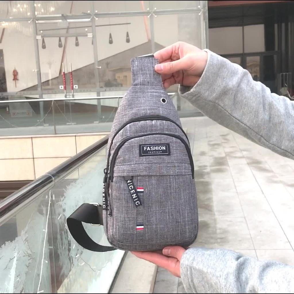 New Men's Breast Bag, Casual Hiking Multi-purpose Chest Shoulder Messenger Bag Men's Backpack