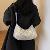 Stylish Winter Large Capacity Cotton Coat 2023 Solid Color Down Bag Street Fashion Tote Bag Ladies Crossbody Bag