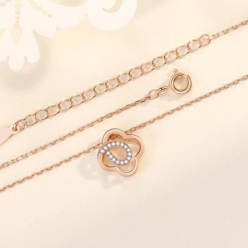Four-leaf Clover Necklace Female Korean Version Simple Pendant Niche Design Sense Fashion Neck Chain Collarbone Chain Female Ins Style