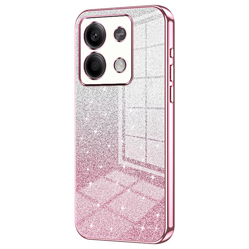 

For Xiaomi Redmi Note 13 5G Glitter Design TPU Cover Precise Cutout Cell Phone Case Pink