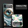 Fashion Eyelashes Eyes Hard PC Phone Case For Samsung Galaxy Z Flip 7 6 5 4 Black Cover For Galaxy Z Flip3 Foldable Fundas Shell