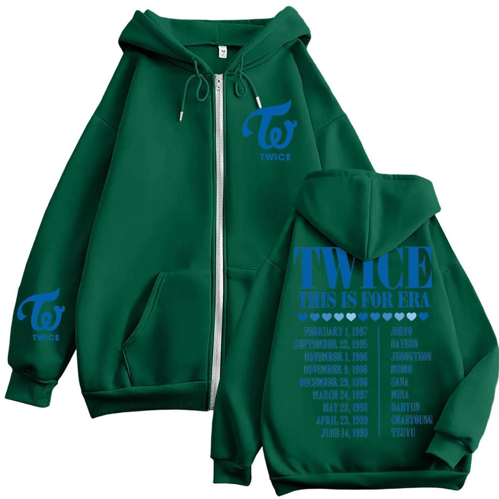 Women's Casual Fashion Printed Long Sleeve Zipper Hooded Sweatshirt