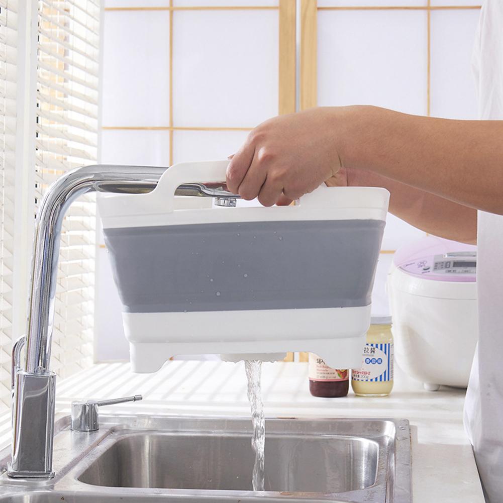 Washing Fruit Bowl Basket Vegetable Storage Holder Folding Drain Container Kitchen Accessories