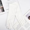1 Pair 30/40cm PU Leather Gloves Solid Color Extra Long Driving Gloves Soft Straight Style Stage Performance Gloves for Women