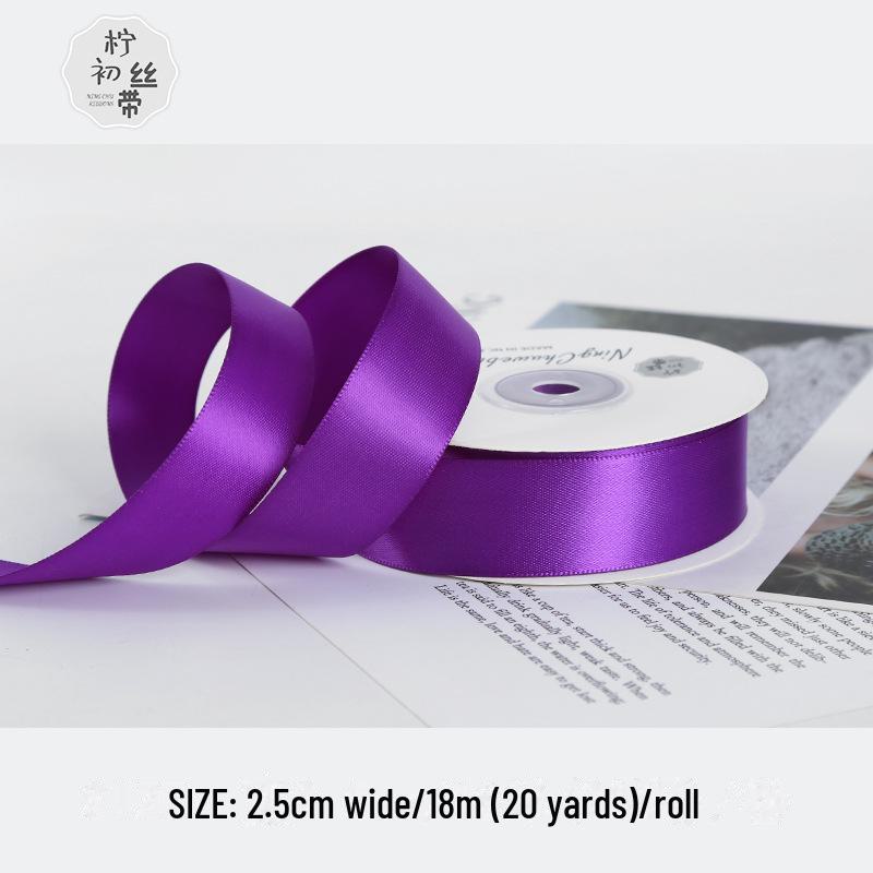 

Двостороння поліестерова стрічка з шифруванням 2,5 см для весільних бантів та упаковки подарунків високого класу