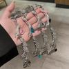 Sparkling Rhinestones Tassels Headbands with Leaf and Teardrop Design for Women Adjustable Size Lightweight Hair Accessory