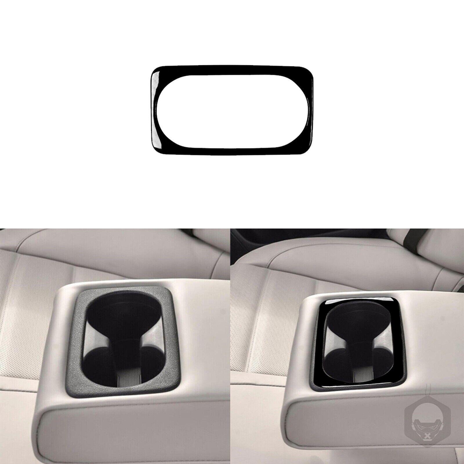 Piano Black Interior Rear Water Cup Holder Frame Sticker For Kia Stinger 2018-23