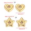 Stainless Steel Heart Star Charm for Jewelry Making Loose Spacer Beads Hole 3.5mm for DIY Bracelets Necklace Keychain