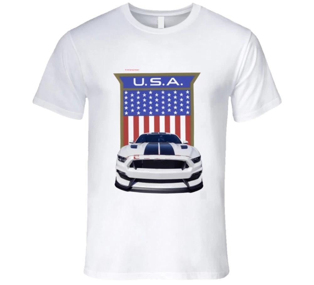 2019 Shelby Mustang Usa Flag Mustang Gift Premium T Shirt 4XL
