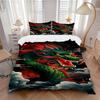 3pcs Dragon Art Duvet Cover Set - Includes 1 Duvet Cover and 2 Pillowcases, No Quilt Core, All-Season Home Decor Yy251111068