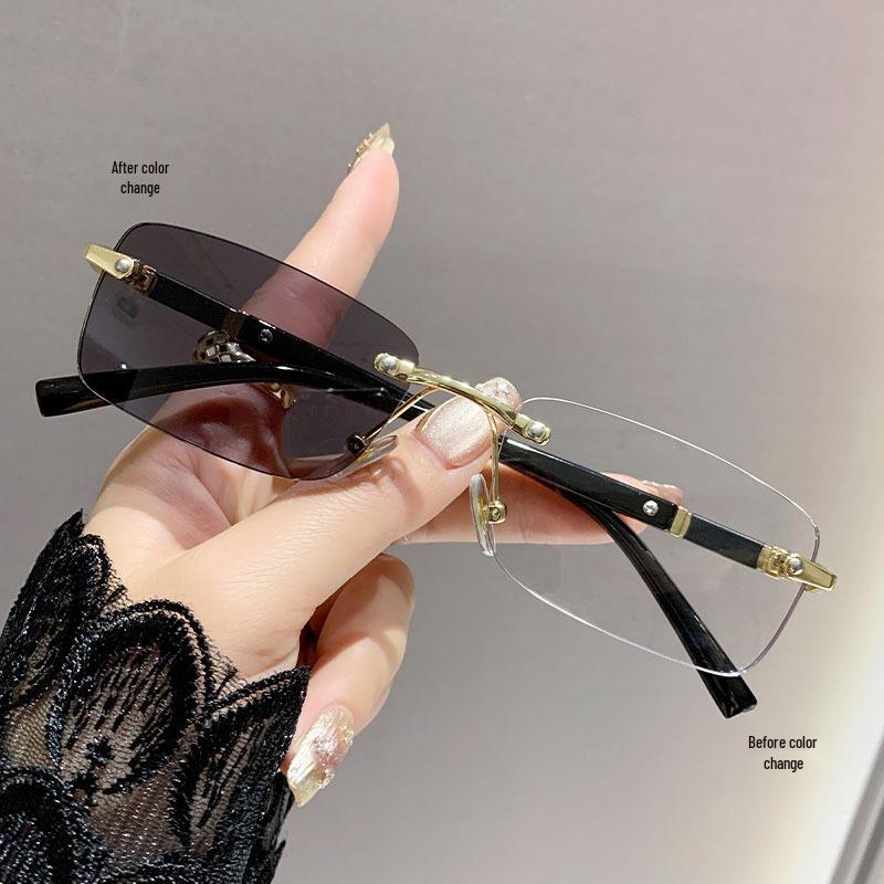 

Унисекс Безободковые Высококлассные Очки, Меняющие Цвет, Защищающие от Синего Света, для Близорукости