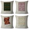 Nordic Style Cushion Cover William Morris Flower Pillowcase Linen Both Sided Decor Violets Botanical Throw Pillow Case for Sofa