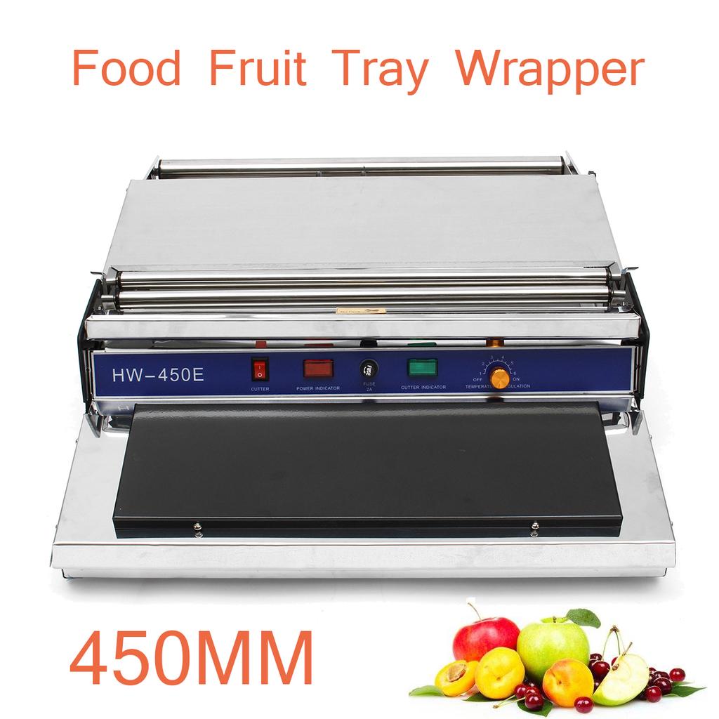 Buy 220V Food Tray Wrapper 17" Sealing Wrapping Pallet Stretcher Film