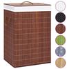VidaXL Laundry Basket with 2 Sections Brown Bamboo 72 L 320747