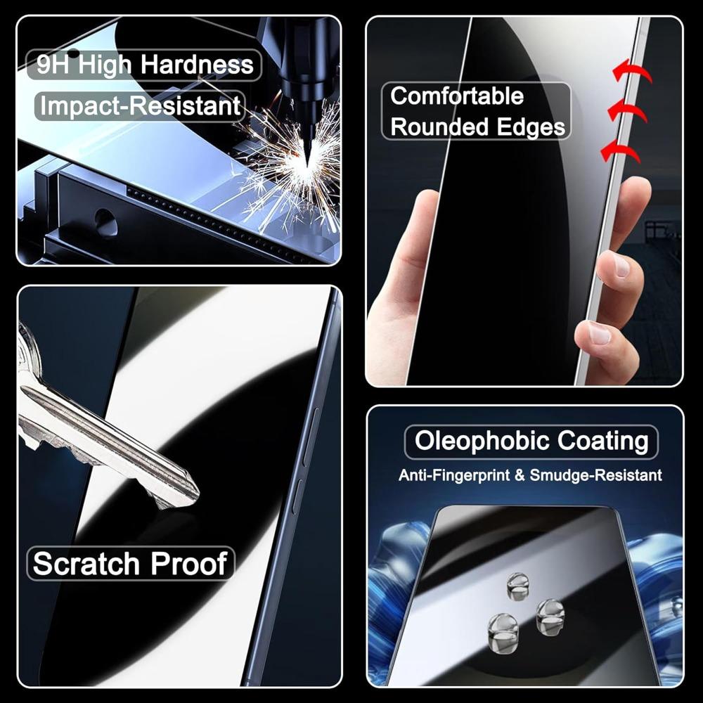 3-1PCS Easy Install Privacy Tempered Glass for Samsung Galaxy S26/S26 Plus/S26 Ultra Anti-spy Screen Protector Dust Free Covers