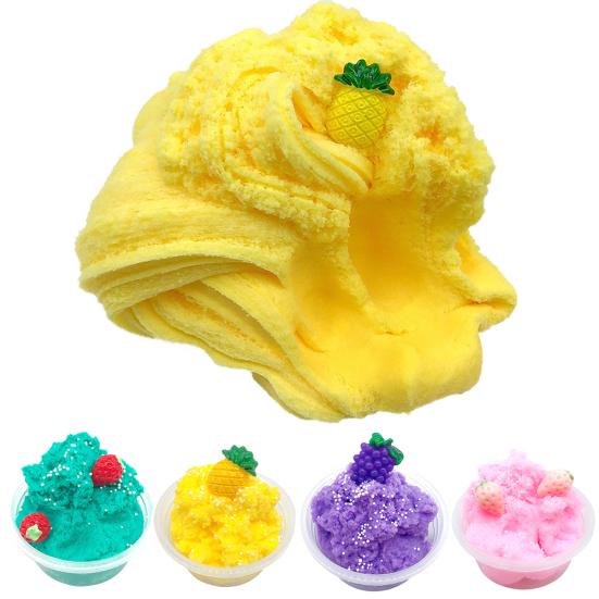 60ml Fruit Kids Slime Toy Stress Relief Plasticine Scented Fluffy Mud Clay Gift