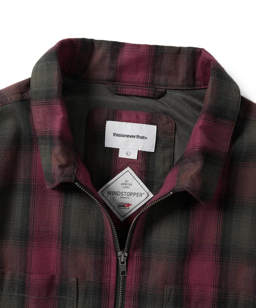 Thisisneverthat Gore-Tex Windstopper® Shaggy Check Shirt Red
