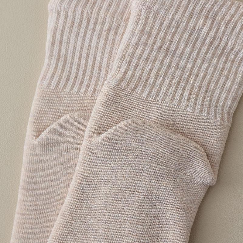 Women's Winter Anti-Odor Five-Toe Mid-Tube Socks - Thick, Warm, Sweat-Absorbent Cotton Terry.