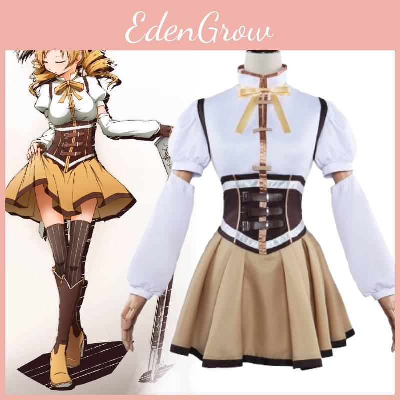Magical Girl Madoka Kaname Cosplay Costume Set Polyester Fabric Battle Outfit Accessories Included Xs-xxxl Sizes